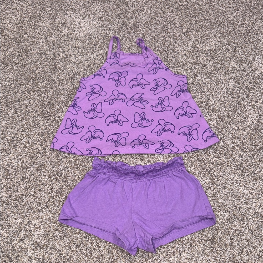 Purple Tank Top and Shorts Set